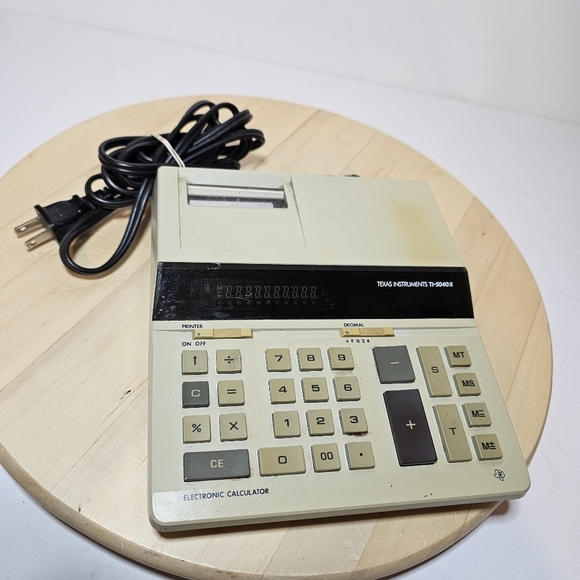 Texas Instruments TI-5040 II Electronic Adding Machine Calculator Working missin - Picture 1 of 7